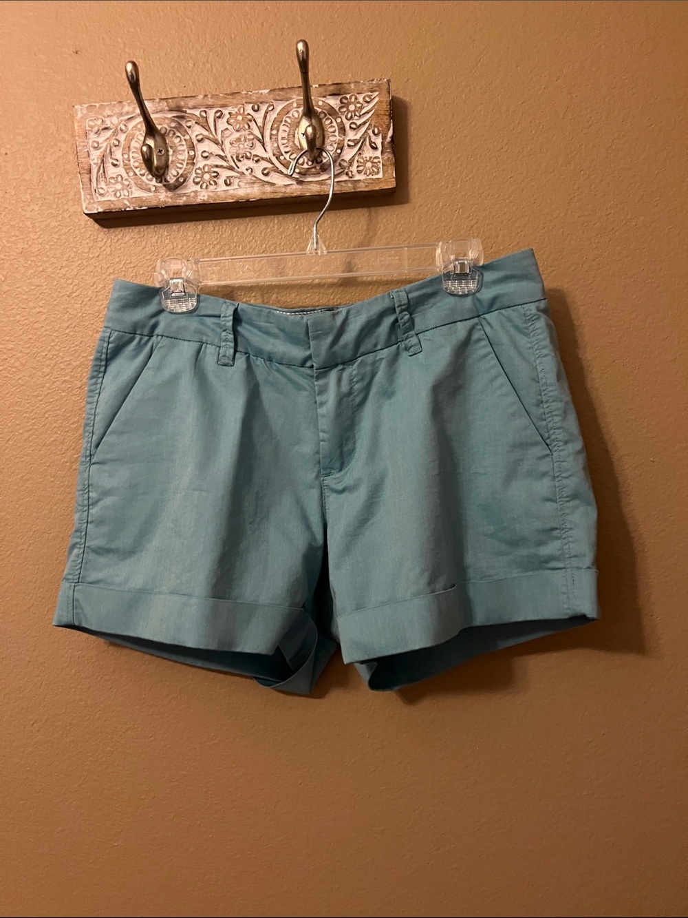 Dear John Teal Casual High-Waist Shorts THE BEST SHORTS EVER!!! Sz 12 fit like10 - Picture 2 of 7